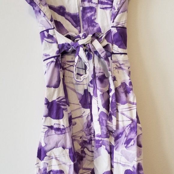 Suzy Shier Purple Flower-Pattern Dress - Picture 3 of 6
